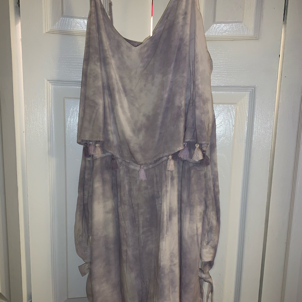 Grey and lavender romper from American Eagle